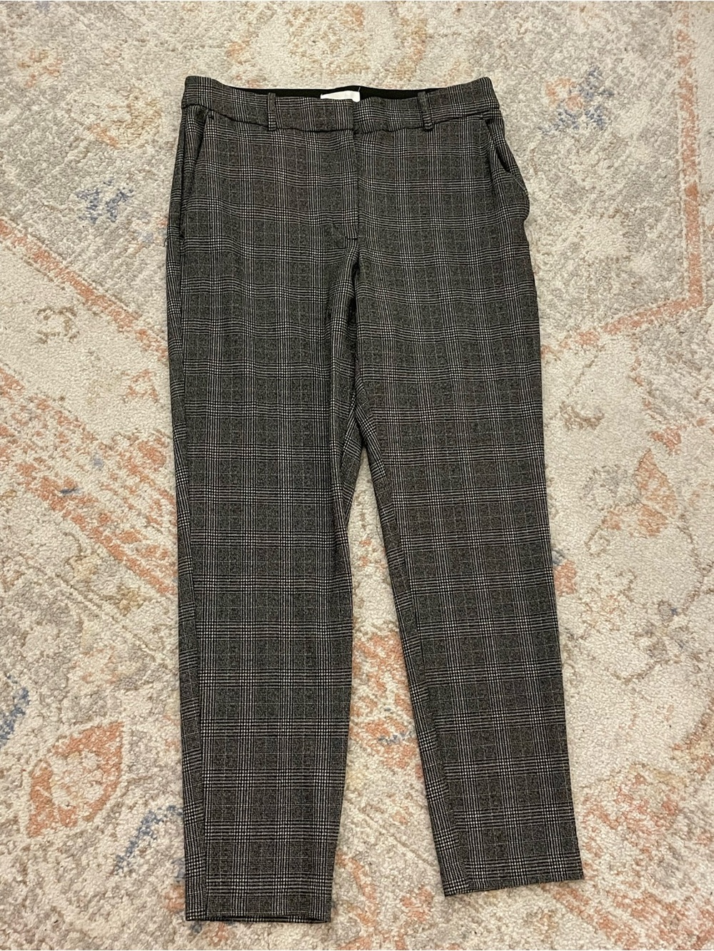 Woman’s Slim Fit Plaid Dress Pants